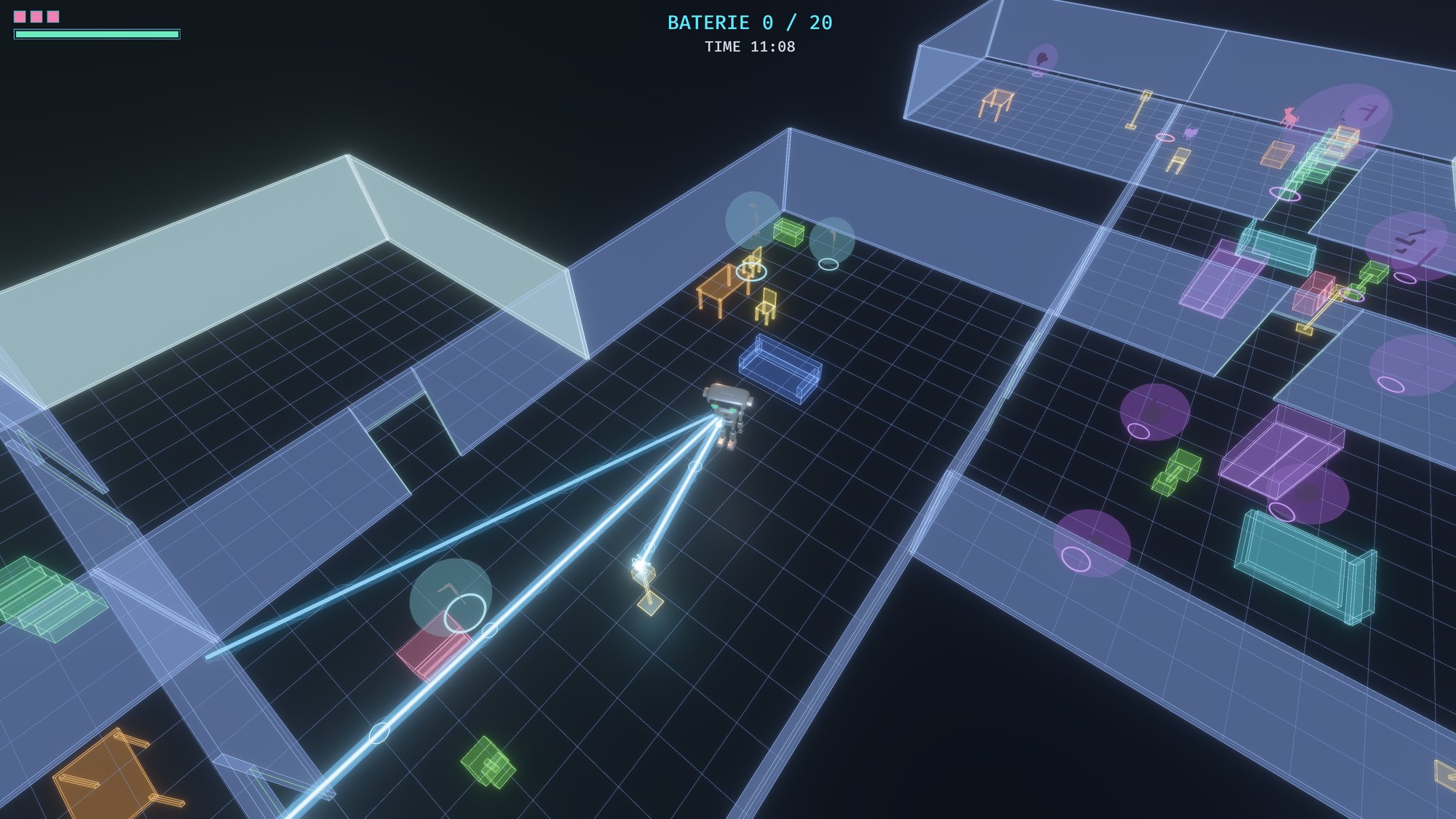PRISMATIX — proceduralnie wygenerowany poziom, widok ogólny